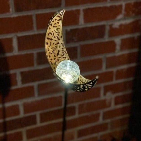 Moon Solar Lights Garden Outdoor Decor Waterproof Decorative Solar Stake - Picture 2 of 2